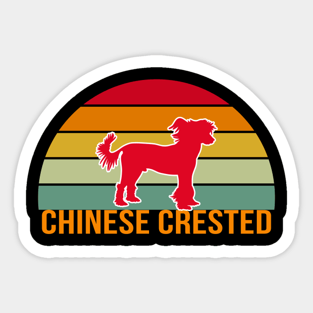 Chinese Crested Vintage Silhouette Sticker by khoula252018